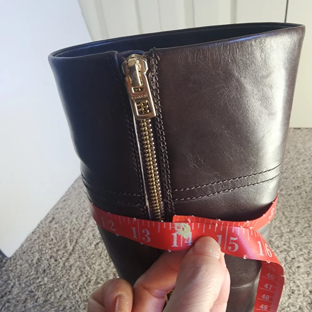 Coach Knee High Brown Leather Boots 7.5B - Picture 13 of 16